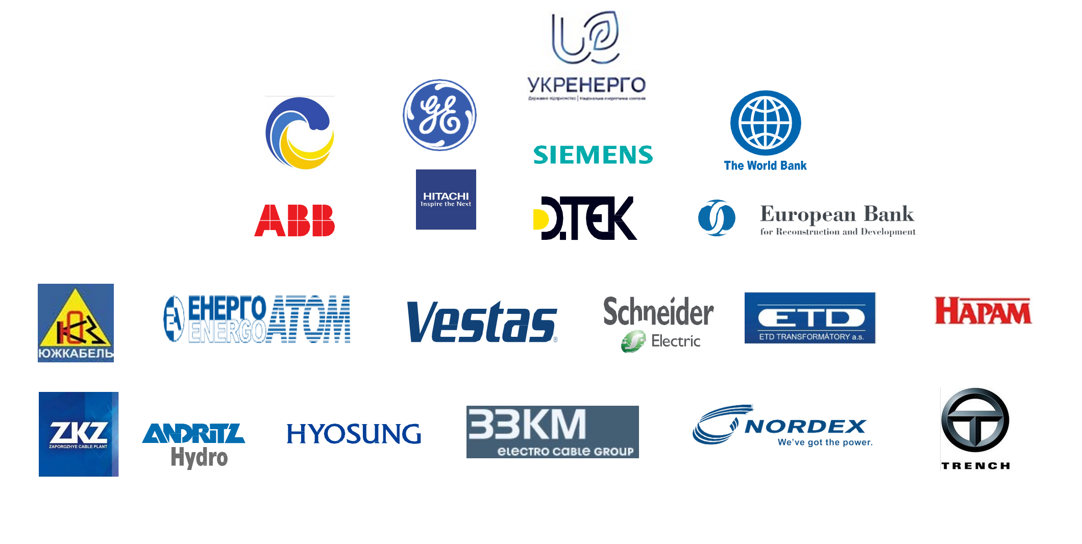 Логотипи партнерів та замовників компанії